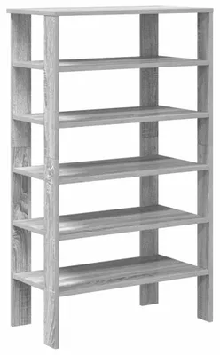 Image de vidaXL Étagère à chaussures Gris Sonoma 61x32x105 cm Bois composite