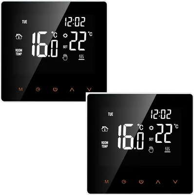 Produktbild von 2X Smart Thermostat Digitale Temperaturregler LCD Display Touchscreen Woche Programmierbare Elektrische Fussbodenheizung Thermostat fuer Home School Office Hotel 16A