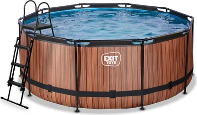 Produktbild von EXIT Wood Pool ø360x122cm mit Sandfilterpumpe - braun