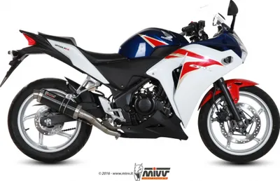 Obrázok produktu pre Výfukový systém Mivv GP Sport, čierna farba, s homologáciou (ABE) pre motocykle Honda CBR 250 R, modelové roky 2011-2015
