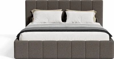 Obrázek produktu pro Čalouněná postel FEDVE Malfo Slim z látky bouclé 180x200 cm, hnědá