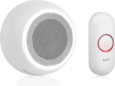 Produktbild von Byron DBY-23511 Funk-Türklingelset DBY511, Weiß, 85 dB, Haus, Büro, IP44, 6 Stück(e), Kunststoff