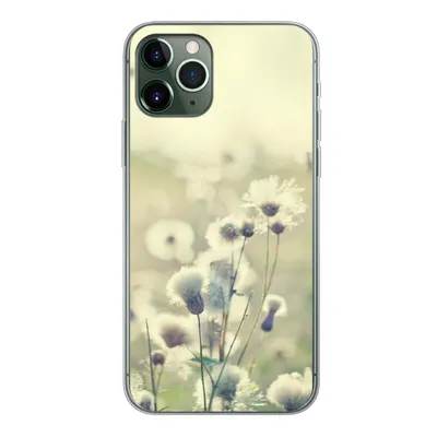 Produktbild von MuchoWow® Handyhülle Schutzhülle Hülle für iPhone 11 Pro Blumen - Feld - Weiß Silikon Softcase Handy Hülle - Handy