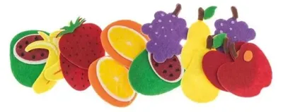 Image de Autocollants en feutre « Fruits » (14 pièces) - Brewis