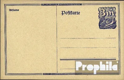 Produktbild von Belege Ganzsachen Deutsches Reich 1922 P150a I Amtliche Postkarte un Postreiter