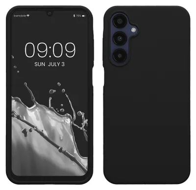 Produktbild von kwmobile Handyhülle für Samsung Galaxy A25 Hülle - Case Silikon - Kabelloses Laden - Schutzhülle Cover in Schwarz