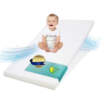 Produktbild von Kindermatratze | klappbare Kindermatratze | Kinder Rollmatratze | Reisebett-Schaumstoffmatratze 70x140 | Kinderbettmatratze mit Mikrofaserbezug