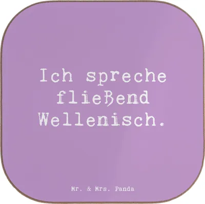 Produktbild von Mr. & Mrs. Panda Untersetzer Glas Spruch Fließend Surfen - Lavendeltraum - Geschenk, gläseruntersetzer, Abenteuer, Sportler, Gläser, Surfer, Geschenke, Sportart, Tassen