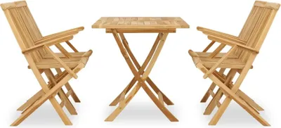 Produktbild von vidaXL 5-tlg. Garten-Essgruppe Teak Massivholz