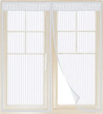 Obrázok produktu pre Magnetická sieťka na okno 130 x 150 cm, biela, proti hmyzu