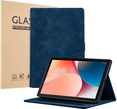 Produktbild von LBH Tablet Schutzhülle + 2x 9H Display Glas für Samsung Galaxy Tab A9 2023 8.7 Zoll Cover Case Schutz Tablet Farbe: Blau