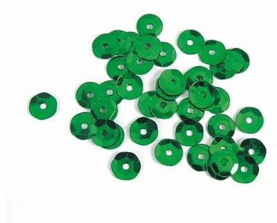 Image de INNSPIRO, paillettes argentées, couleur verte, 7 mm, 500 g, environ 37 500 pièces, idéales pour la création de bijoux