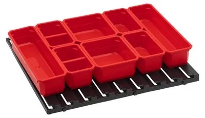 Immagine prodotto di Qbrick System Set di contenitori n. 6 Parete dell'officina 39 x 35 cm con 8 contenitori per PRO Organiser 100 / 200