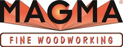 The image shows the brand logo and name for Magma Fine Woodworking.