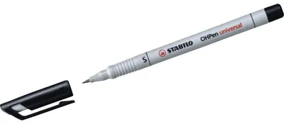 Produktbild von Folienstift - STABILO OHPen universal - wasserlöslich superfein - 10er Pack - schwarz