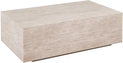 Image de Table basse Jane - 120x70x38 cm - Travertin