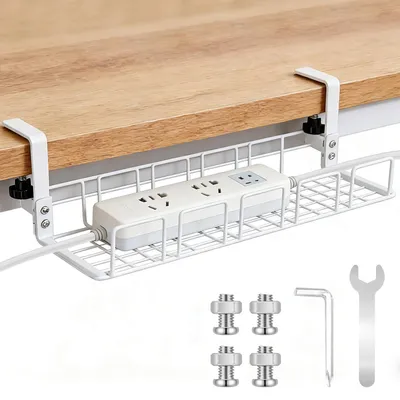 Produktbild von Omgoods – Kabelmanagement-System für Schreibtisch, weiß