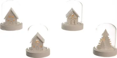 Produktbild von Weihnachtsschmuck Lumineo Holz Weiß Weihnachtsfigur (Ø5,5 X 9 CM)