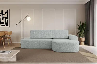 Produktbild von ALTDECOR Ecksofa mit Schlaffunktion und Bettkasten MARI-L1-S - 283x167x73cm Grün - Corner Sofa Eckcouch Couch L-Form, links/rechts angeordnet Schlafcouch Ausziehbar Wohnlandschaft