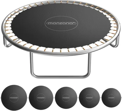 Image de Monzana Tapis de saut Trampoline Ø 183 cm 30 Oeillets Cousus 8 fois résistants UV 13,5 cm ressorts 50 kg Jardin Toile de saut Trampoline Accessoires