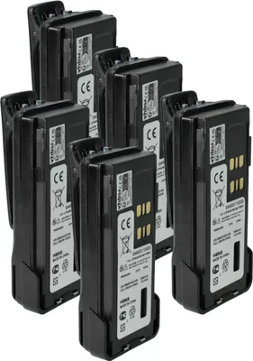 Produktbild von vhbw 5x Akku kompatibel mit Motorola DP4800, P8608, DP4601, GP328D, DP4801, P8660 Funkgerät, Walkie Talkie (2600 mAh, 7,4 V, Li-Ion) + Gürtelclip