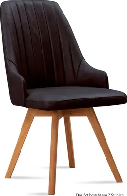 Produktbild von Esszimmerstuhl (2er-Set) Domka 52x91x60 Eiche geölt/Espresso