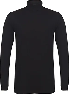 Image de SF Men SF125 | Hommes Feel Good Roll Neck Top / Forme longue - Couleur : Black - Taille : L