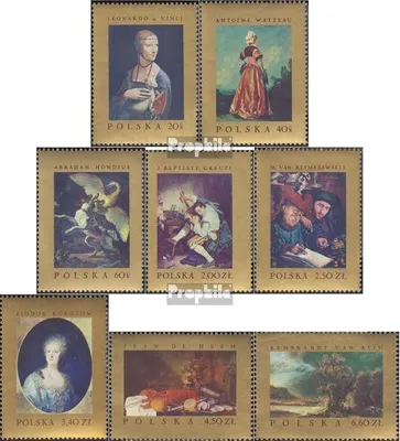 Produktbild von Briefmarken Polen 1967 Mi 1808-1815 (kompl.Ausg.) gestempelt Gemälde