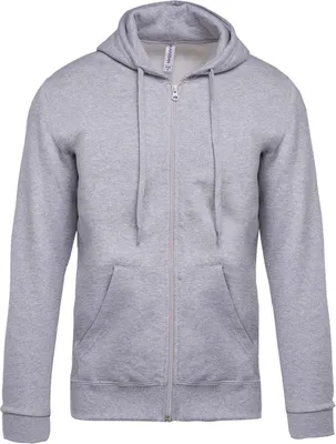 Produktbild von Kariban Herren Sweatjacke Kapuzenpullover Hoodie Sweatshirt Pullover, Größe:S, Farbe:Oxford Grey