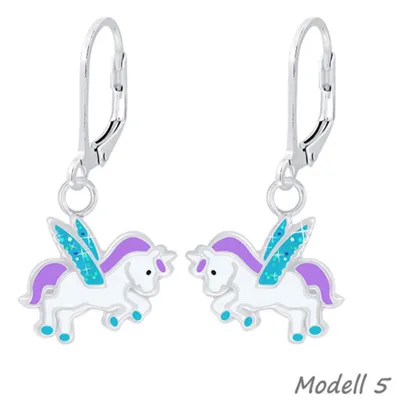 Produktbild von Kinderohrringe „Einhorn“: 925 Silber Ohrhänger für Mädchen Modell 5