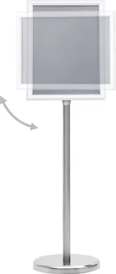 Obrázek produktu pro vidaXL Stojan na plakáty A4, stříbrný, hliníková slitina