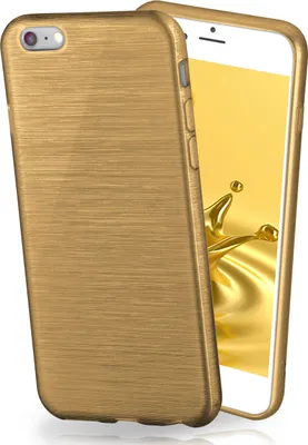 Produktbild von moex® Brushed Case kompatibel mit iPhone 6s Plus / 6 Plus - Hülle aus Silikon, Gold