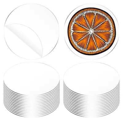 Produktbild von Acrylscheiben, rund, 50 mm, weiß, 30 Stück