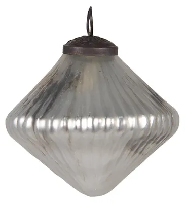 Image de Clayre & Eef Boule de Noël Ø 9 cm Verre argenté