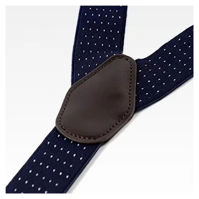 Produktbild von Herren Hosenträger mit Y-Rücken und Lederdetails - Verstellbare elastische Träger - 3,5 cm breit
