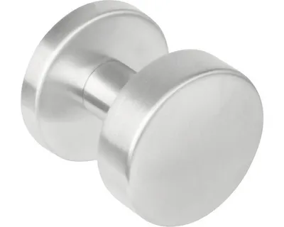 Productafbeelding van Deurklink, rond, roestvrij staal, voor insteekslot, diameter 53 mm, 1 stuk