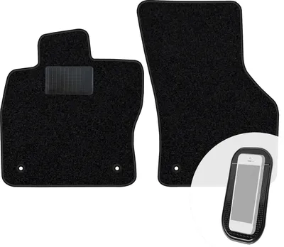 Produktbild von moto-MOLTICO Vorne Fußmatten Auto Velours Autoteppiche Schwarz Automatten Set 2-teilig passend für VW Sharan II 2010-2020