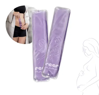 Produktbild von reer Kühlkompresse Wochenbett Kühlpads Postpartum - wiederverwendbare Einlagen warm & kalt, 2er Set für Intim- & Dammbereich nach Geburt, inkl. 12 Hygienehüllen, flexible Passform