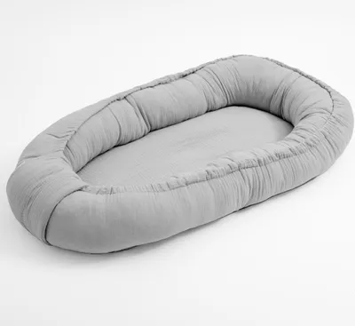 Obrázok produktu pre Mušelínové hniezdočko pre bábätko New Baby light grey