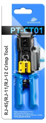 Obrázok produktu pre Priechodná krimpovacia kliešť RJ45/RJ12/RJ11 PT-CT01