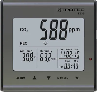 TROTEC CO2-Luftqualitätsdatenlogger BZ30 | Messgerät | Messen | Luftqualität | Datenlogger