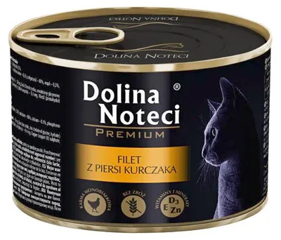 Zdjęcie produktu dla Mokra karma dla kota filet z piersi kurczaka Dolina Noteci Premium 185 g