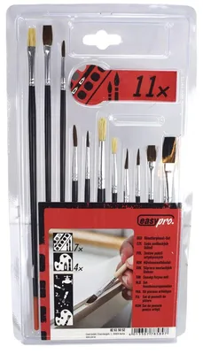 Produktbild von Pinsel Set Künstlerpinsel 11tlg. Wasserfarben, Aquarell, Plakatfarben oder Acryl
