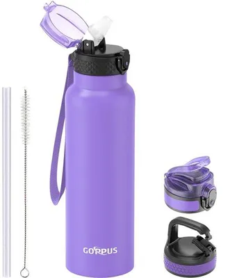 Image de Gourde en acier inoxydable de 750 ml, sans BPA, pour le sport et les voyages
