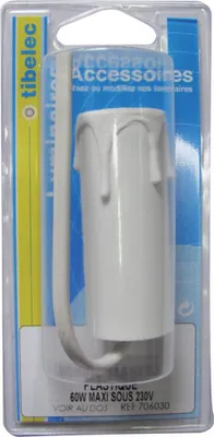 Produktbild von E14 TIBELEC Kerzenhalter, Kunststoff, weiß 60 W