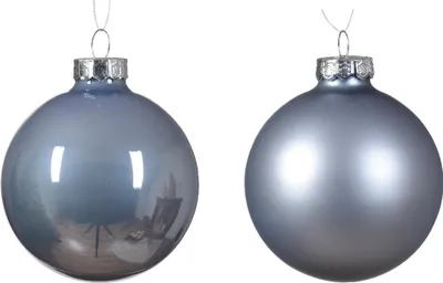 Productafbeelding van Kerstbal glas d7 cm mblw ass 8st kerst Decoris