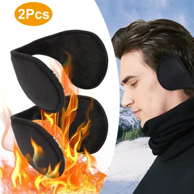 Produktbild von 2X Ohrwärmer Fleece Uni Winter Ohrwärmer Ohrenschützer Earmuff Ohrenklappen
