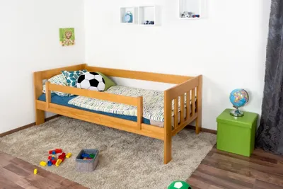 Produktbild von Kinderbett 90 x 200 cm | Massivholz: Kiefer | Erle Lackiert