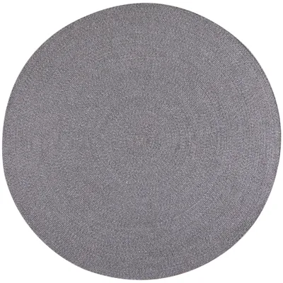 Produktbild von Steffensmeier Handweb Teppich Bali | 100 % Baumwolle, Grau meliert, handgefertigt, Größe: Ø 120 cm | Flur, Eingangsbereich, Wohnzimmer