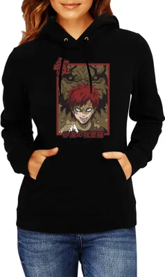 Produktbild von Damen Kapuzenpullover Japan Anime Manga Naruto Gaara Shukaku, Lady 2XL / Schwarz